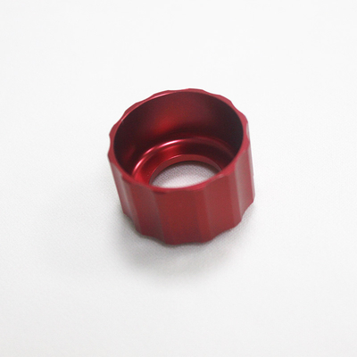 Anodizing Red ISO9001 Aluminum CNC Machining Parts For Nut Handle